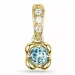 trendy  Blumen Topas Diamantanhänger in 9 karat Gold 0,03 ct 0,21 ct