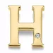 Buchstab h diamant anhänger in 9 karat gold 0,01 ct