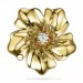 Blumen diamantanhänger in 9 karat gold 0,022 ct