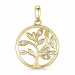 Lebensbaum Diamant Anhänger in 9 karat Gold 0,02 ct