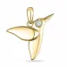 Vögel Diamant Anhänger in 9 karat Gold 0,02 ct