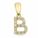 buchstab b Diamant Anhänger in 9 karat Gold 0,084 ct