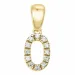 buchstab o Diamant Anhänger in 9 karat Gold 0,07 ct