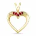 Herz Rubin Anhänger in 9 karat Gold 0,07 ct