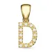 buchstab d Diamant Anhänger in 9 karat Gold 0,08 ct