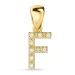 buchstab f Diamant Anhänger in 9 karat Gold 0,06 ct