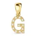buchstab g Diamant Anhänger in 9 karat Gold 0,07 ct