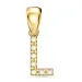 buchstab l Diamant Anhänger in 9 karat Gold 0,05 ct