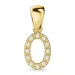 buchstab o Diamant Anhänger in 9 karat Gold 0,07 ct