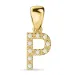 buchstab p Diamant Anhänger in 9 karat Gold 0,06 ct