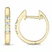15 mm Diamant Kreole in 9 Karat Gold mit Diamant