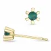 2 x 0,08 ct Smaragd Solitärohrstecker in 9 Karat Gold mit Smaragd