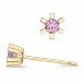 2 x 0,10 ct pink Saphir Solitärohrstecker in 9 Karat Gold mit pinkfarbenem Saphir 