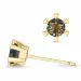 2 x 0,25 ct rauchfarbenen Quarz Solitärohrstecker in 9 Karat Gold mit Rauchquarz