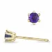 2 x 0,10 ct Amethyst Solitärohrstecker in 9 Karat Gold mit Amethyst 