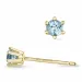 2 x 0,10 ct Aquamarin Solitärohrstecker in 9 Karat Gold mit Aquamarin