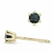 2 x 0,10 ct schwarzem Diamant Solitärohrstecker in 9 Karat Gold mit schwarz Diamant