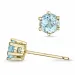 2 x 0,40 ct Aquamarin Solitärohrstecker in 9 Karat Gold mit Aquamarin