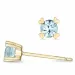 2 x 0,22 ct Aquamarin Solitärohrstecker in 9 Karat Gold mit Aquamarin