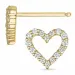 Herz Diamantohrringe in 9 Karat Gold mit Diamant 