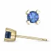 2 x 0,24 ct Tansanit Solitärohrstecker in 9 Karat Gold mit Tansanit