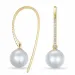 Perle Ohrringe in 9 Karat Gold mit Diamant 