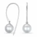 Perle Diamantohrringe in 9 Karat Weißgold mit Diamant 