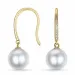 Perle Diamantohrringe in 9 Karat Gold mit Diamant 