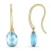 Blautopas Ohrringe in 9 Karat Gold mit Topas