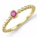 runder Rubin Ring in 9 Karat Gold 0,14 ct