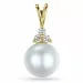 Perle Anhänger in 9 karat Gold 0,05 ct