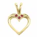 Herz Rubin Anhänger in 9 karat Gold 0,02 ct