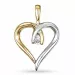 Herz Diamant Diamantanhänger in 9 karat Gold- und Weißgold 0,03 ct