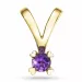 Amethyst Solitäranhänger in 9 karat Gold 0,22 ct