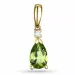 Peridot Diamantanhänger in 9 karat Gold 0,03 ct 0,90 ct