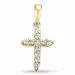 Kreuz Anhänger in 9 karat Gold 0,10 ct