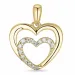 Herz Diamant Anhänger in 9 karat Gold 0,12 ct