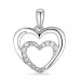 Herz Diamant Anhänger in 9 karat Weißgold 0,12 ct