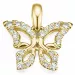 Schmetterlinge diamantanhänger in 9 karat gold 0,13 ct