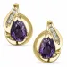 Tropfen amethyst diamantohrringe in 9 karat gold mit diamanten und amethysten