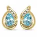 Tropfen topas diamantohrringe in 9 karat gold mit diamanten und topasen