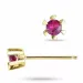 2 x 0,14 ct rotem Rubin Solitärohrstecker in 9 Karat Gold mit Rubin