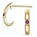 Rubin Kreole in 9 Karat Gold mit Rubin