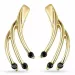 Schwarzem diamant ohrstecker in 9 karat gold mit diamanten