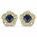 Blumen saphir diamantohrringe in 9 karat gold mit diamanten und saphiren 