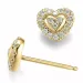 Herz Diamant Ohrringe in 9 Karat Gold mit Diamant 