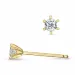 2 x 0,06 ct Solitärohrstecker in 9 Karat Gold mit Diamant 