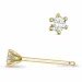 2 x 0,07 ct Solitärohrstecker in 9 Karat Gold mit Diamant 
