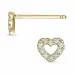 Herz Diamant Ohrringe in 9 Karat Gold mit Diamant 