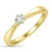 Diamant Solitärring in 14 Karat Gold 0,10 ct